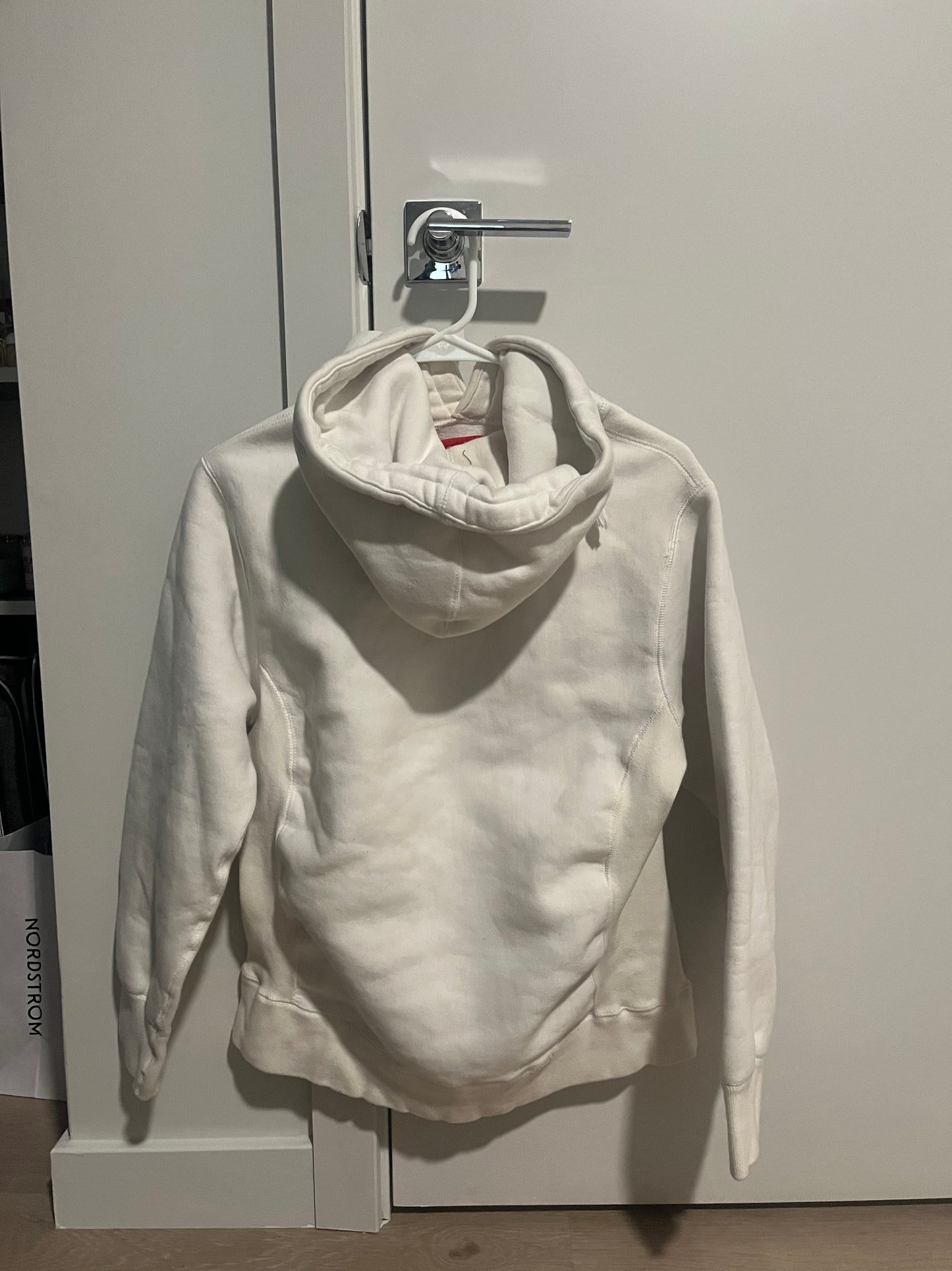 White Supreme Hoodie Size Medium